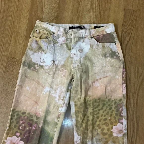 Jaded London Floral Patchwork Flare Jeans - Picture 2 of 10
